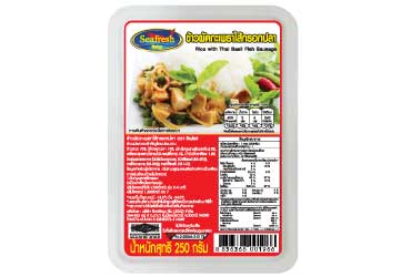 ข้าวผัดกะเพราะไส้กรอกปลา